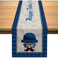 thumbnail image 1 of Happy Father''s Day Table Runner Linen Rustic Table Cover Indoor Outdoor Party Home Kitchen Dining Table Decoration -71 inches, 1 of 5