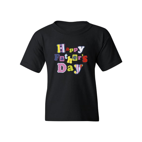 Happy Father's Day Text T-Shirt Juniors -Image by Shutterstock, Large