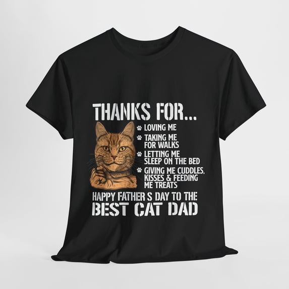 Happy Father’s Day To The Best Cat Dad Shirt, Cat Dad T-Shirt ID-0517-I377