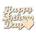 thumbnail image 1 of Happy Father's Day Unfinished Wood Cutout DIY handmade Craft 12" / 1/8", 1 of 3