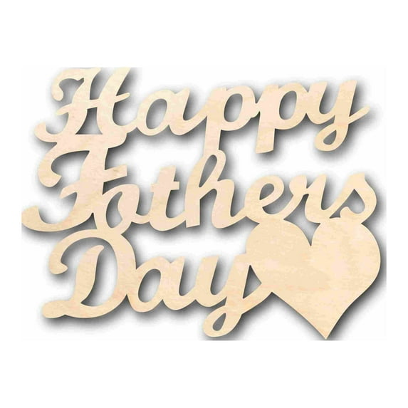 Happy Father's Day Unfinished Wood Cutout DIY handmade Craft 36" / 1/4"