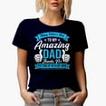 thumbnail image 1 of Happy Father's Day to My Amazing Dad, Thanks for Putting Up with Mom, Navy Blue T-Shirt, Small, 1 of 5