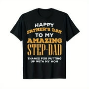 Happy Fathers Day Amazing Step Dad Thanks Stepdad Bonus Dad T-Shirt