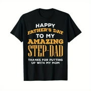 Happy Fathers Day Amazing Step Dad Thanks Stepdad Bonus Dad T-Shirt