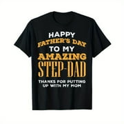 Happy Fathers Day Amazing Step Dad Thanks Stepdad Bonus Dad T-Shirt