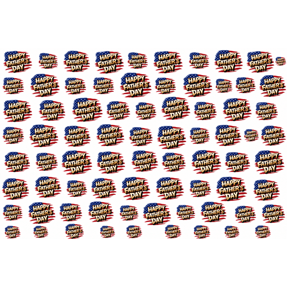 Happy Fathers Day American Flag with White Background Edible Image Cake Topper for Half Sheet Cake, by Tnct. (1 Count)