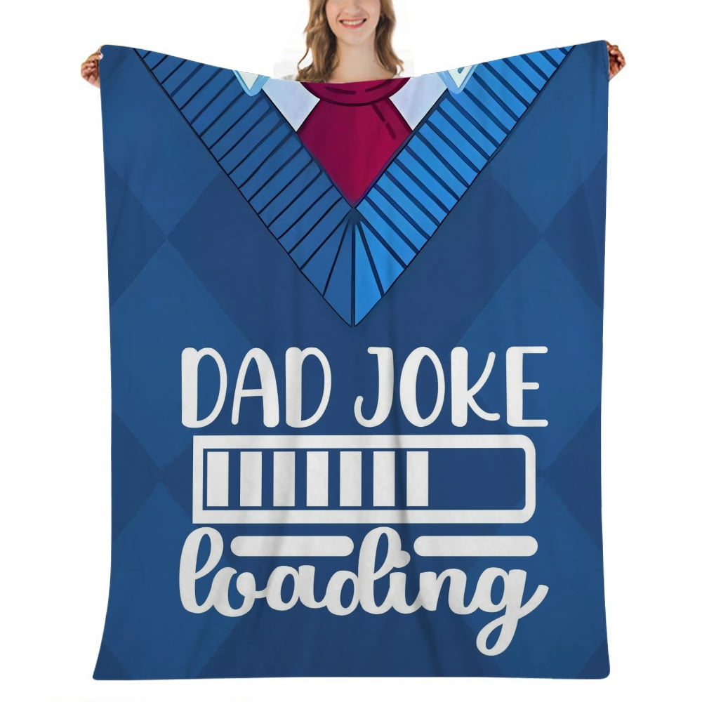 Happy Fathers Day Cotton Bed Blanket, Breathable Bed Blanket, Cotton