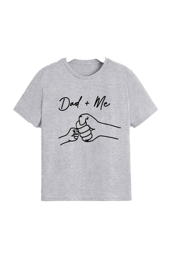 Happy Fathers Day Daddy Shirt 2025 for Toddler Girl Baby Boy Daughter Son T-Shirt Fist Bump Funny Fathers Day for Child and Dad