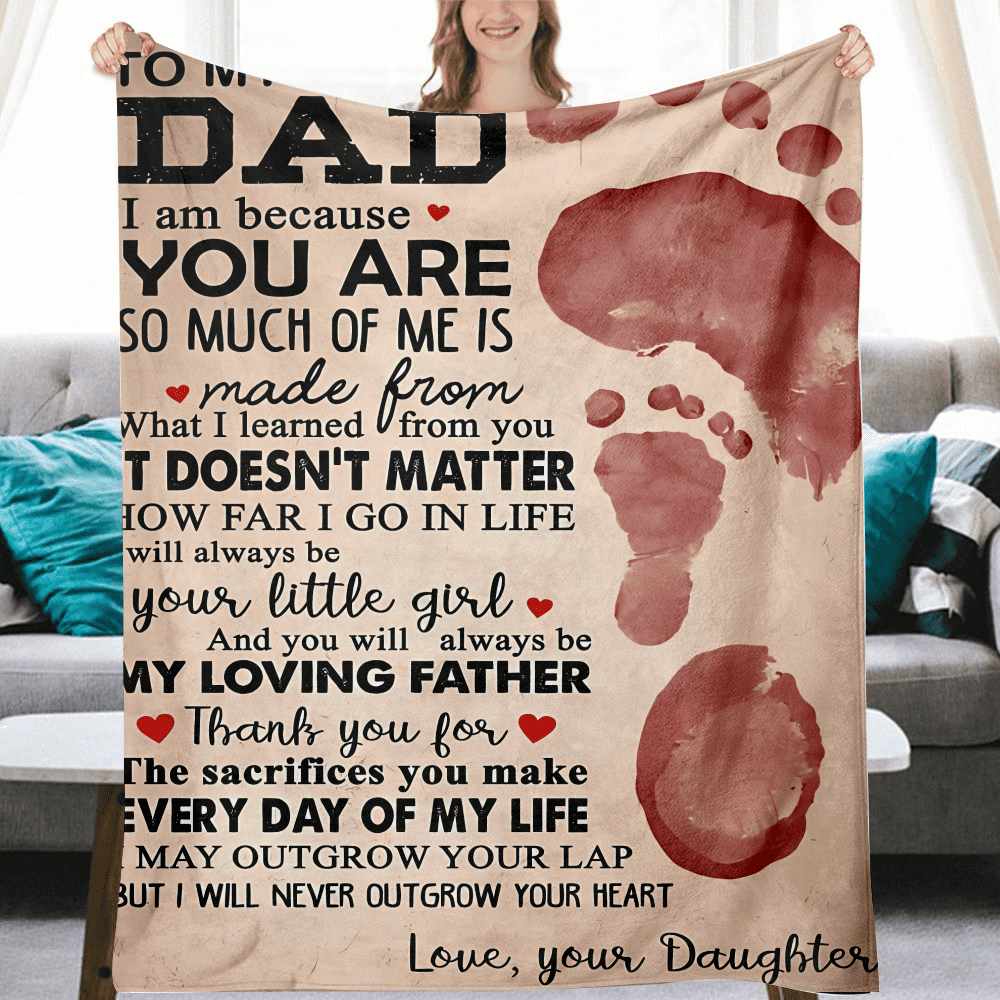 Happy Fathers Day Fleece Blanket Throw Size Lightweight Super Soft Cozy Luxury Bed Blanket