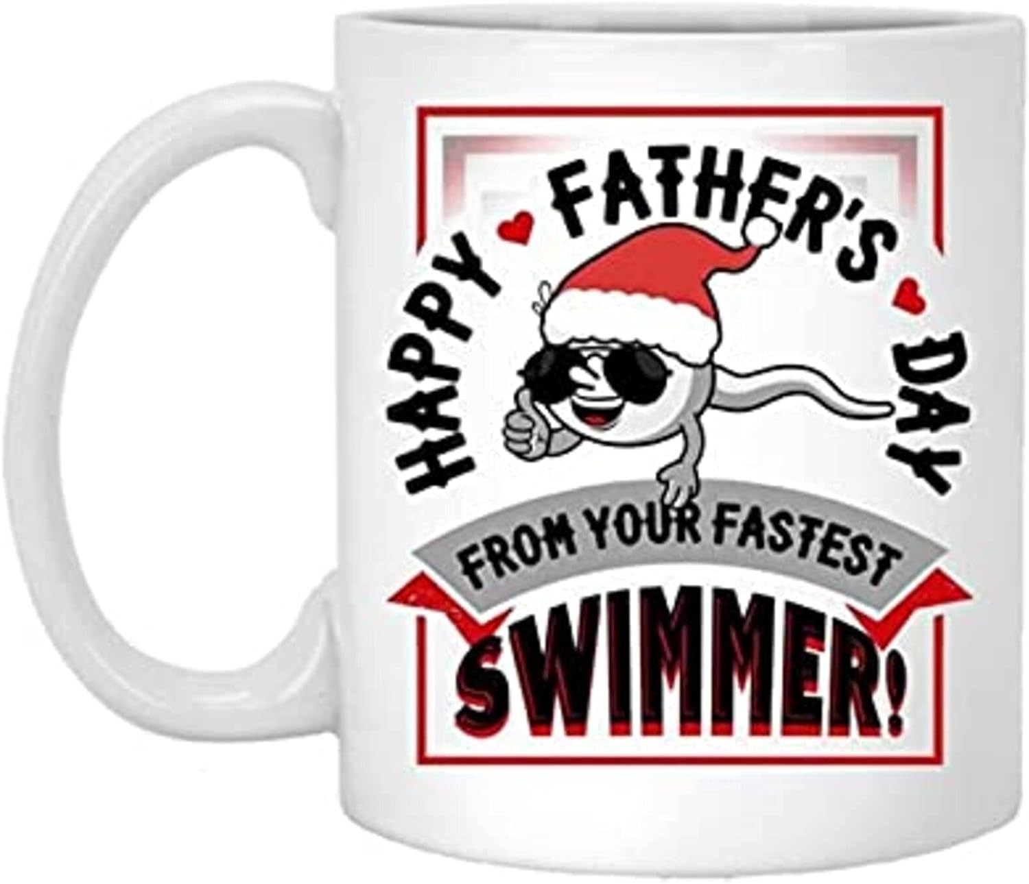 Happy Fathers Day From Your Fastest Swimmer Coffee Mug,Funny Sperm