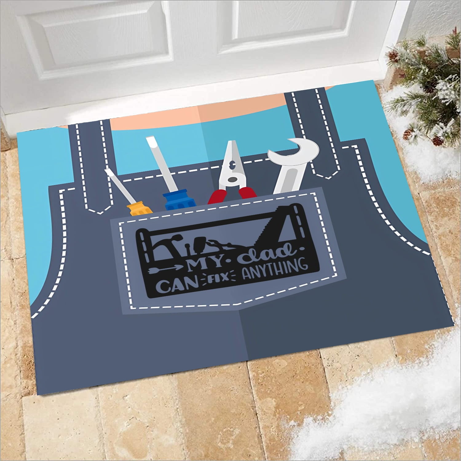 Happy Fathers Day Front Doormats Christmas Mat Funny Definition Gift