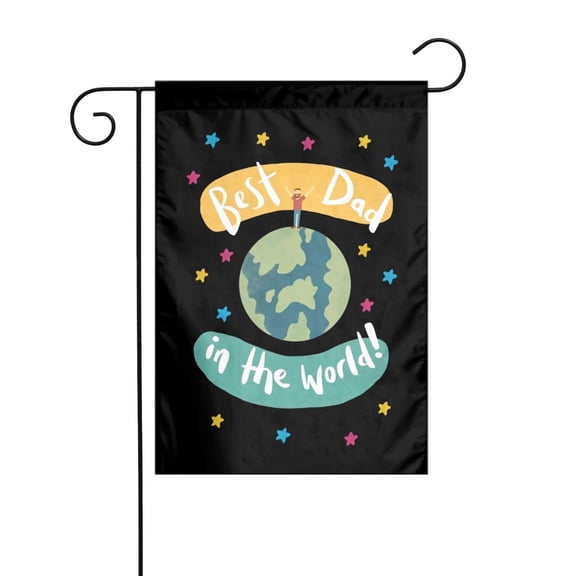 Happy Fathers Day I Love Dad Garden Flag for Yard Outside Decorations Double Sided for Home Indoor Outdoor Porch Patio Garden 12x18 in