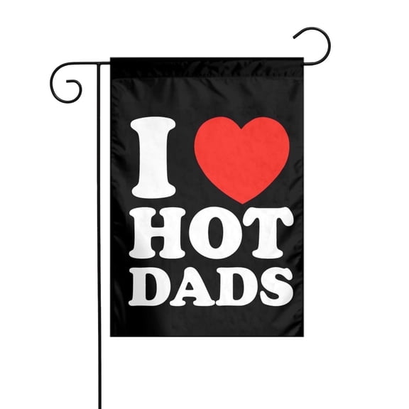 Happy Fathers Day I Love Dad Garden Flag for Yard Outside Decorations Double Sided for Home Indoor Outdoor Porch Patio Garden 12x18 in