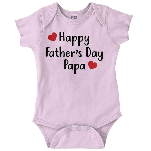 Happy Fathers Day Papa Grandfather Pop Bodysuit Jumper Girls Infant Baby Brisco Brands 6M