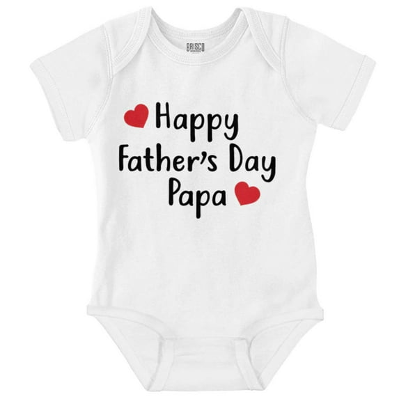Happy Fathers Day Papa Grandfather Pop Bodysuit Jumper Girls Infant Baby Brisco Brands NB