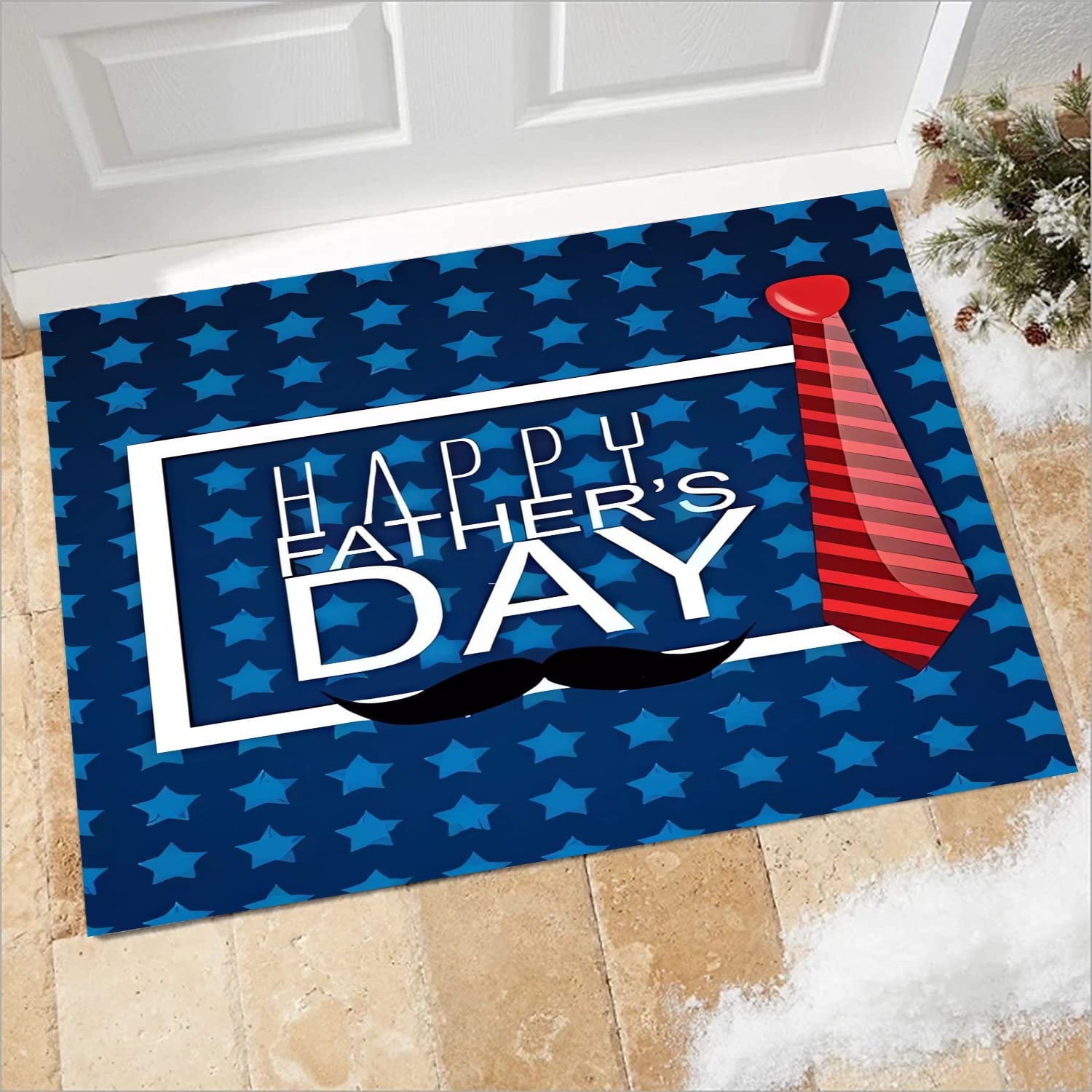 Happy Fathers Day Rug Outdoor Rugs Washable Indoor Buffalo Check Rug