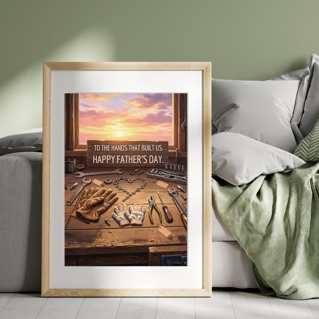 Happy Fathers Day, Tools, Wave Affirmation Poster, Affirmation Print ...