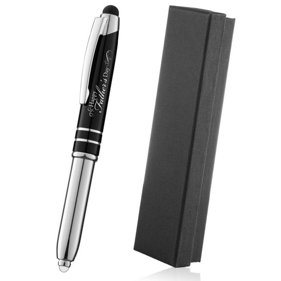 Happy Fathers dayGift Pen for Your Father Grandfather Husband,Multi-Function Stylus+Metal Ballpoint Pen+LED Flashlight W/Gift Box, Compatible With Most Phones & Touch Screen Devices, By SyPen F-1