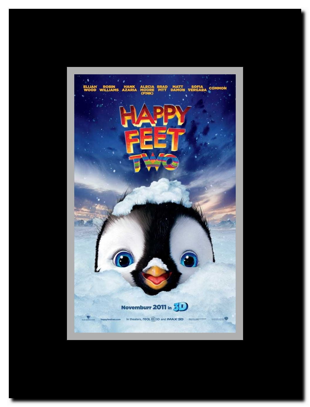 Happy Feet 2 in 3D Framed Movie Poster