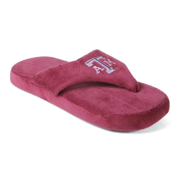 Happy Feet Mens and Womens Texas A & M Aggies NCAA Comfy Flop Slippers