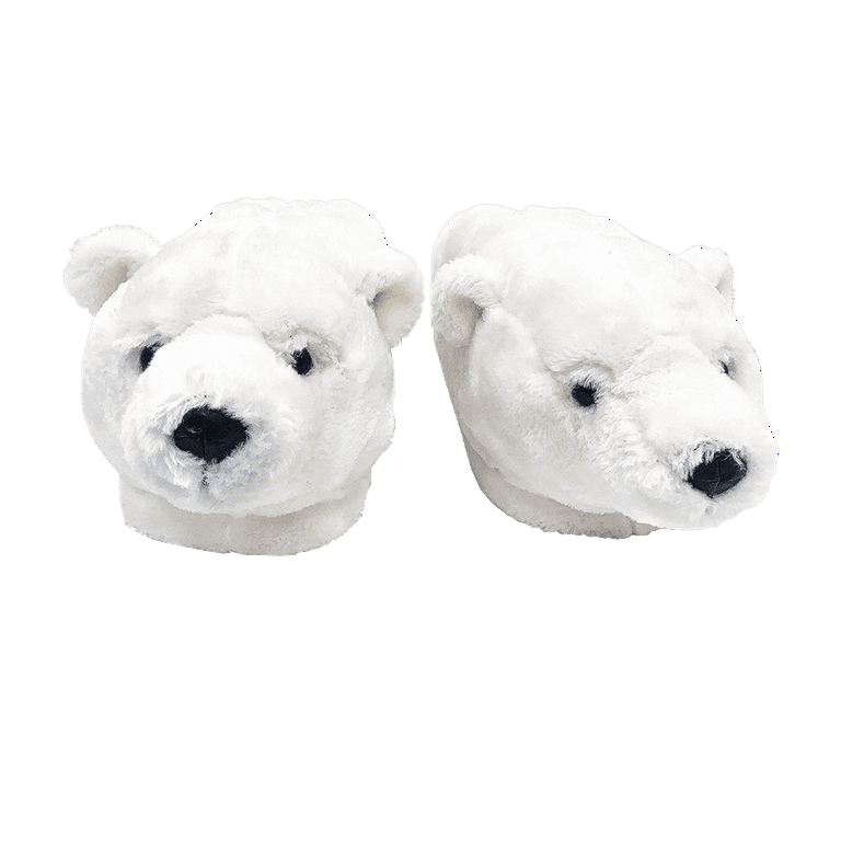 Polar Bear Furry Claw Slippers Happy Feet Polar Bear Animal Slippers