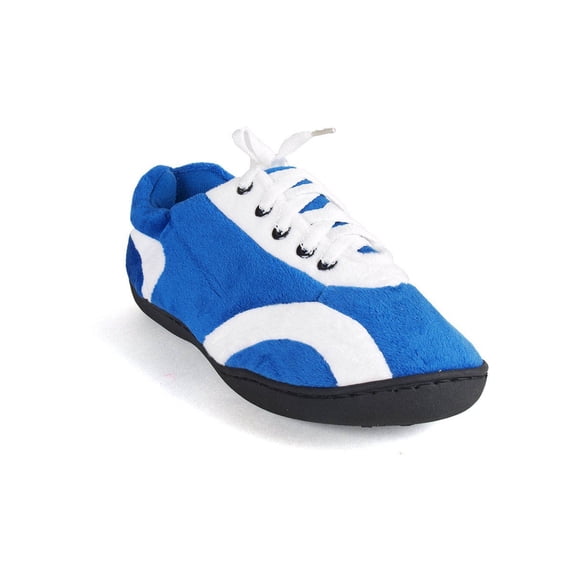 Happy Feet Sneaker All Around Slippers - Blue and White - Small