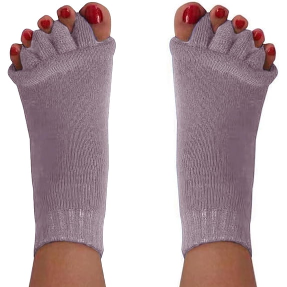 Happy Feet Toe Alignment Separator Socks, Prevent Foot Cramps and hammertoes, Toe Separator Massage Socks