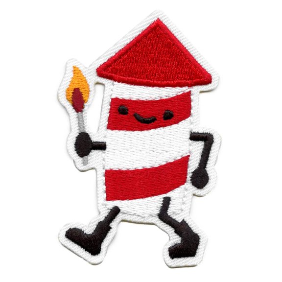 Happy Firecracker Patch Embroidered Iron On
