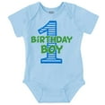 thumbnail image 1 of Happy First 1st Birthday Little Guy Bodysuit Jumper Boys Infant Baby Brisco Brands 12M, 1 of 6