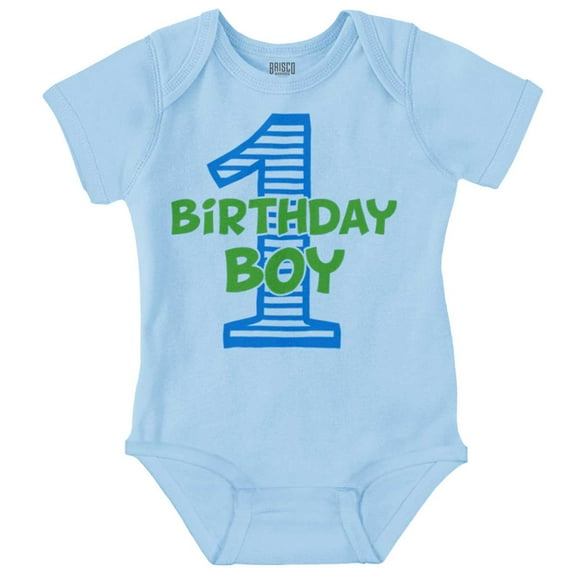 Happy First 1st Birthday Little Guy Bodysuit Jumper Boys Infant Baby Brisco Brands 12M