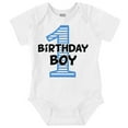 thumbnail image 1 of Happy First 1st Birthday Little Guy Bodysuit Jumper Boys Infant Baby Brisco Brands 18M, 1 of 6