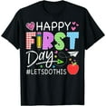 thumbnail image 1 of Happy First Day Let's Do This Welcome Back To School Teacher T-Shirt Black Large, 1 of 4
