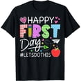 thumbnail image 1 of Happy First Day Let's Do This Welcome Back To School Teacher T-Shirt Black Small, 1 of 4