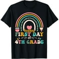 thumbnail image 1 of Happy First Day Of 4th Grade Rainbow Back To School Teacher T-Shirt, 1 of 4