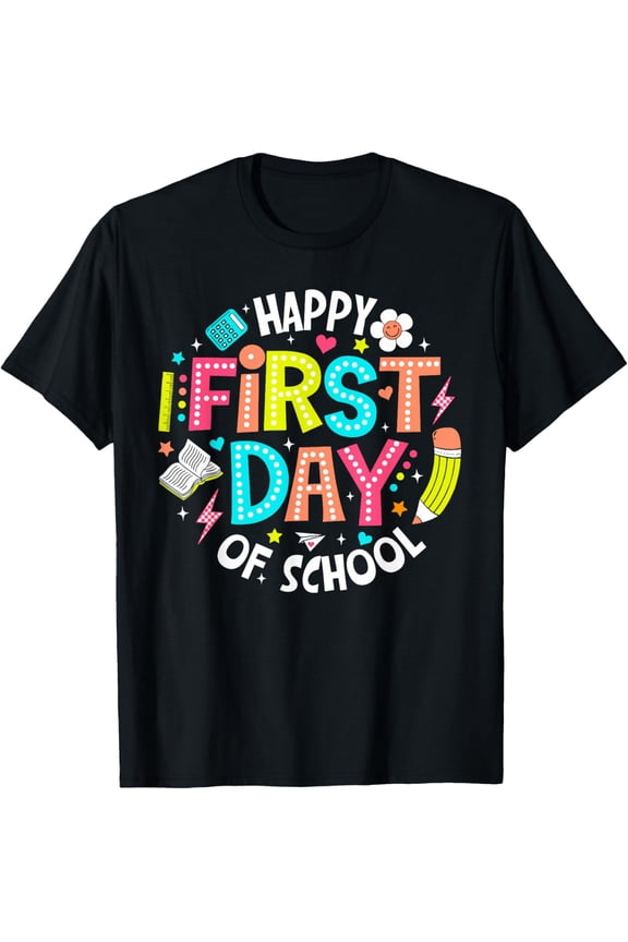 Happy First Day Of School Vintage Teacher Back To School Student Gifts T-shirt