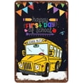 thumbnail image 1 of Happy First Day of School Metal Tin Sign Shcool Season Gift Classroom Decor Schoolbus Decor 1st Day of School Wall Sign For Classroom Bedroom Nursery 5.5x8 Inches, 1 of 8