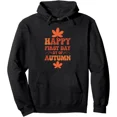 thumbnail image 1 of Happy First Day of Autumn Cute Fall Seasonal Cozy Colorful Vibes Hoodie Shirt, up to size 5XL, 1 of 2