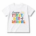 thumbnail image 1 of Happy First Day of School Shirts for Boys and Girls, Back to School Short Sleeve T-Shirts, 1 of 8