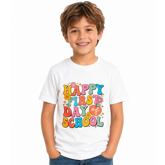 Happy First Day of School Shirts for Women Cute Class Tops Funny Teach Graphic Tees Back School Learning Reading Gift