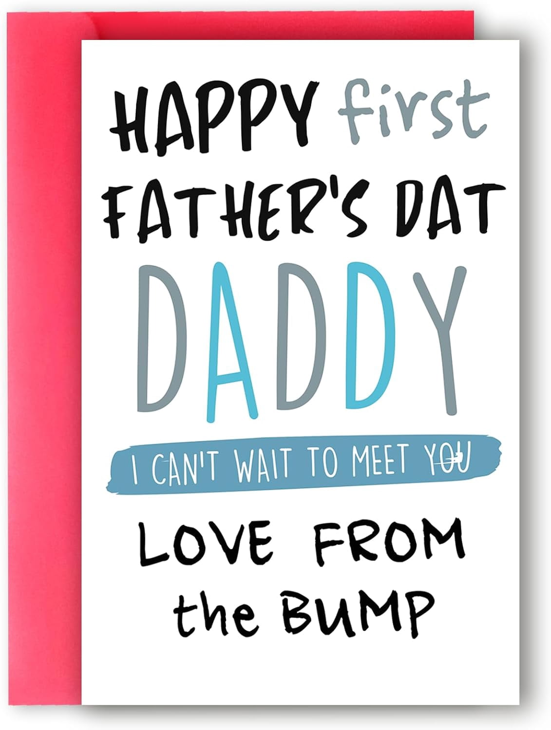 New Dad Card Gift From Baby – Engraved Stainless Steel Wallet Insert, First Father's Day, Baby Shower Gift For Soon-to-Be Daddy