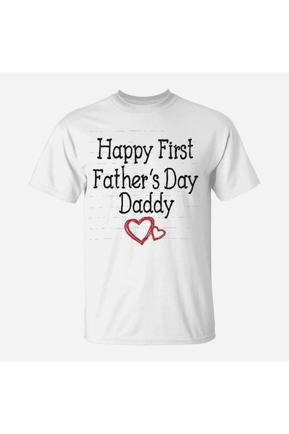 Happy First Fathers Day Daddy For New Dads Cute TShirt