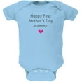 thumbnail image 1 of Happy First Mother's Day Mommy Light Blue Soft Baby One Piece - 12-18 months, 1 of 1