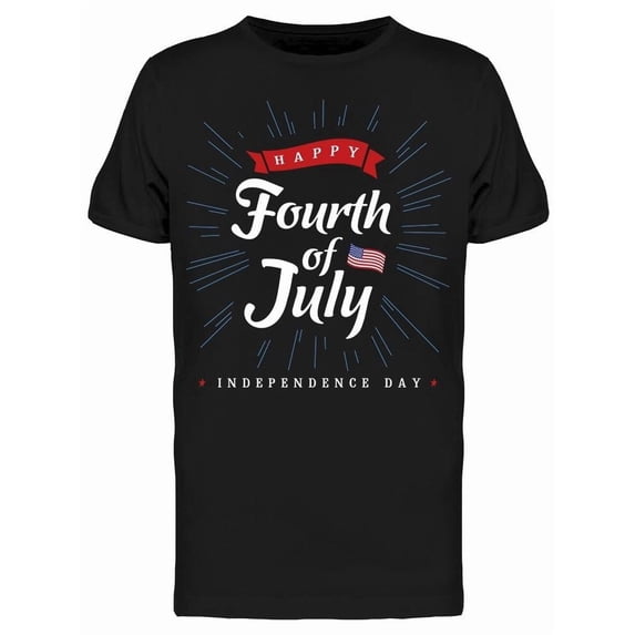 Happy Fourth Of July, W/Ribbon Tee Men's -Image by Shutterstock