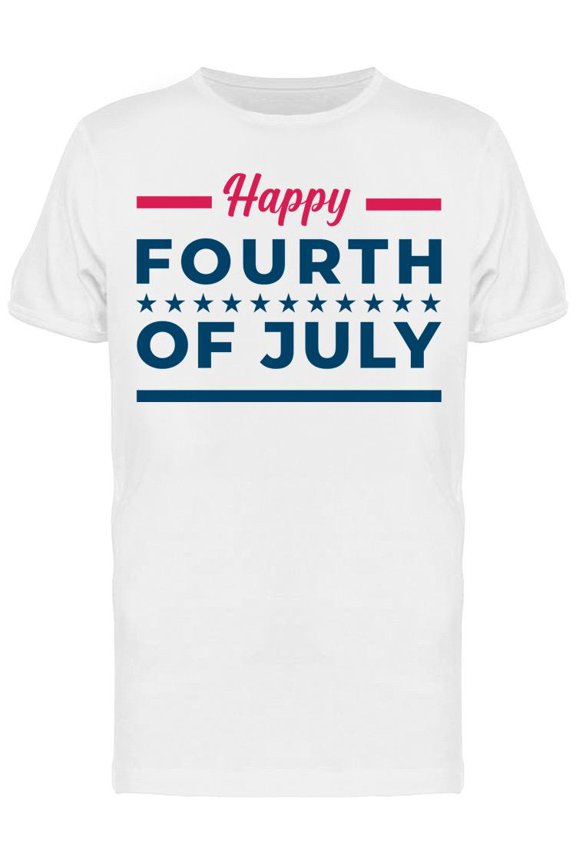 Happy Fourth Usa Vintage Design T-Shirt Men -Image by Shutterstock, Male Small