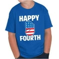 thumbnail image 1 of Happy Fourth of July American Patriot Crewneck T Shirts Boy Girl Teen Brisco Brands XS, 1 of 6