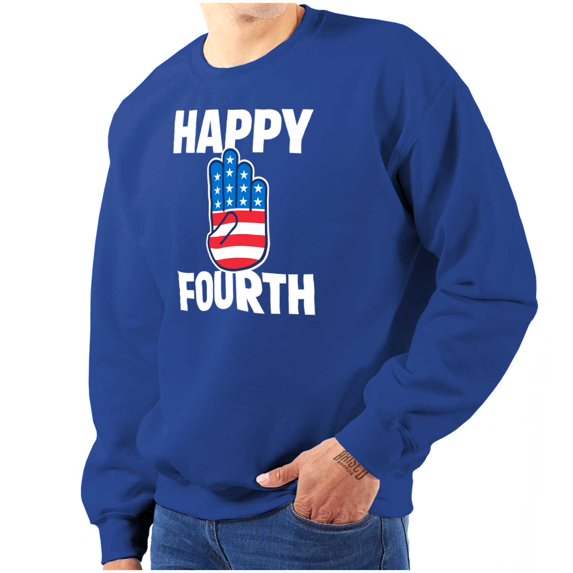 Happy Fourth of July American Patriot Unisex Plus Fleece Graphic Sweatshirt Brisco Brands 5X