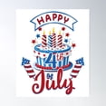 Happy Fouth Of July Day Wall Art Poster, Poster Only - Walmart.com