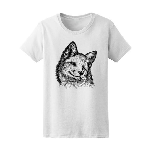 Happy Fox Head T-Shirt Men -Image by Shutterstock, Male 3X-Large