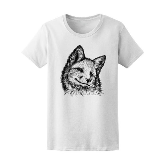Happy Fox Head T-Shirt Men -Image by Shutterstock, Male Large