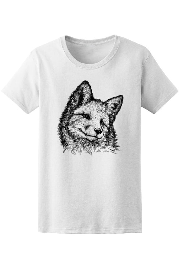 Happy Fox Head T-Shirt Men -Image by Shutterstock, Male x-Large